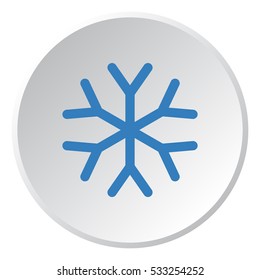 snowflake Icon, flat design style