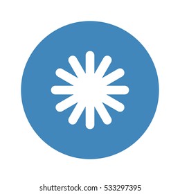 snowflake Icon, flat design style