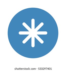 snowflake Icon, flat design style