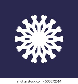 snowflake Icon, flat design style