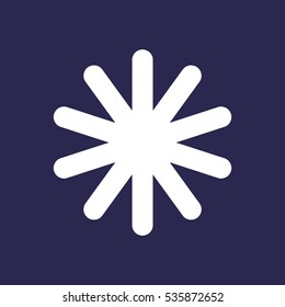 snowflake Icon, flat design style
