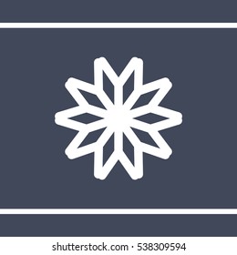 snowflake Icon, flat design style