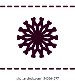 snowflake Icon, flat design style