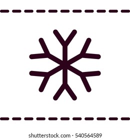 snowflake Icon, flat design style