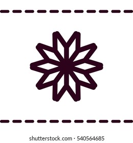 snowflake Icon, flat design style