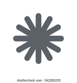 snowflake Icon, flat design style