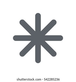 snowflake Icon, flat design style