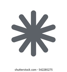 snowflake Icon, flat design style