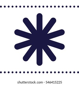 snowflake Icon, flat design style