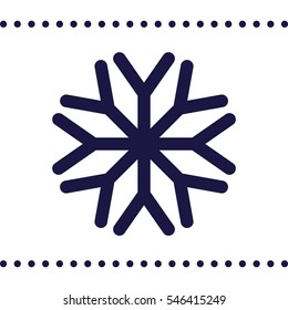 snowflake Icon, flat design style