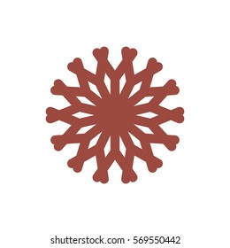 snowflake Icon, flat design style