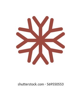 snowflake Icon, flat design style