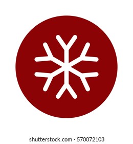 snowflake Icon, flat design style