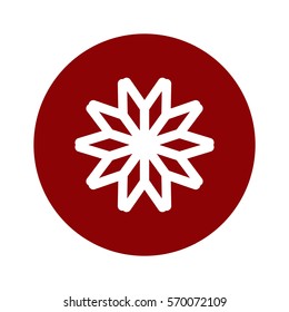 snowflake Icon, flat design style