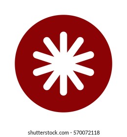 snowflake Icon, flat design style