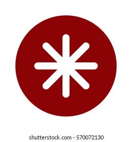 snowflake Icon, flat design style