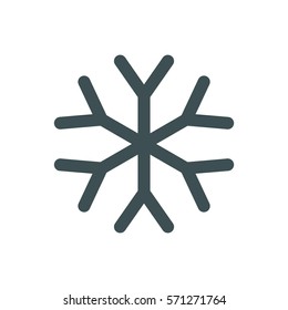 snowflake Icon, flat design style