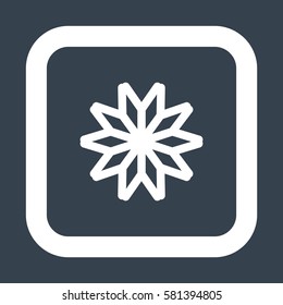 snowflake Icon, flat design style
