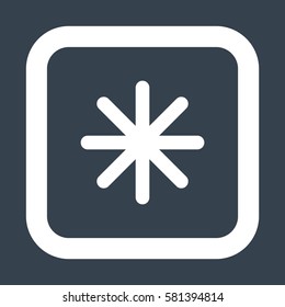 snowflake Icon, flat design style