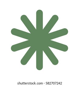 snowflake Icon, flat design style