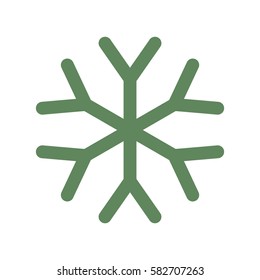 snowflake Icon, flat design style
