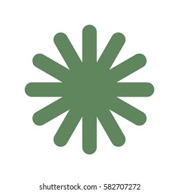 snowflake Icon, flat design style