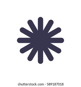 snowflake Icon, flat design style