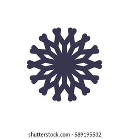 snowflake Icon, flat design style