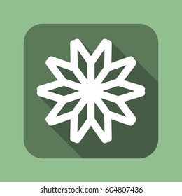 snowflake Icon, flat design style