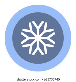 snowflake Icon, flat design style