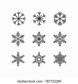 Snowflake icon - Flat illustration of snowflake vector icon isolated. Vector illustration.