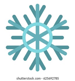 Snowflake icon flat isolated on white background vector illustration