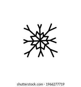 Icono de copo de nieve. Logo plano de copo de nieve aislado en fondo blanco. Símbolo de Año Nuevo e invierno. Ilustración vectorial.