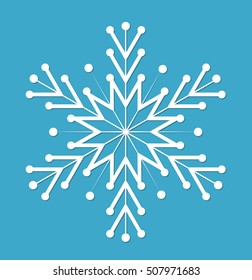 Snowflake. Snowflake icon flat style. Snowflake design elements. Vector illustration