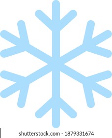 Icono de copo de nieve con estilo plano. Imagen de icono de copo de nieve vectorial aislado en un fondo blanco.