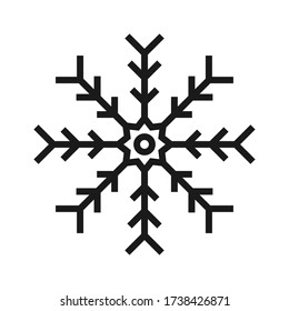 Snowflake icon. flat style in trendy design vector illustration isolated on blank background