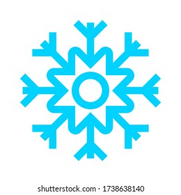 Icono de copo de nieve estilo plano en el diseño de moda ilustración vectorial aislado en el fondo en blanco