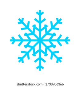 Icono de copo de nieve. estilo plano en la ilustración vectorial de diseño de moda aislado en fondo en blanco