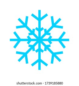 Icono de copo de nieve estilo plano en el diseño de moda ilustración vectorial aislado en el fondo en blanco