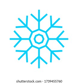 Icono de copo de nieve. estilo plano en la ilustración vectorial de diseño de moda aislado en fondo en blanco