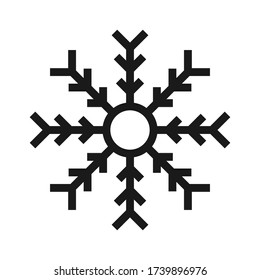 Icono de copo de nieve. estilo plano en la ilustración vectorial de diseño de moda aislado en fondo en blanco