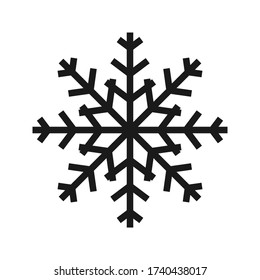 Icono de copo de nieve. estilo plano en la ilustración vectorial de diseño de moda aislado en fondo en blanco