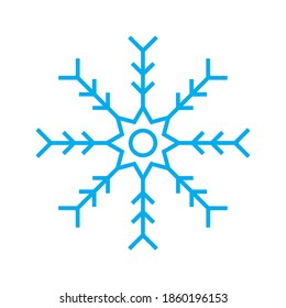 Icono de copo de nieve. estilo plano en diseño de moda ilustración vectorial aislado