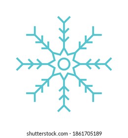 Icono de copo de nieve. estilo plano en diseño de moda ilustración vectorial aislado