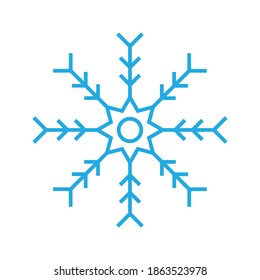 Icono de copo de nieve. estilo plano en diseño de moda ilustración vectorial aislado