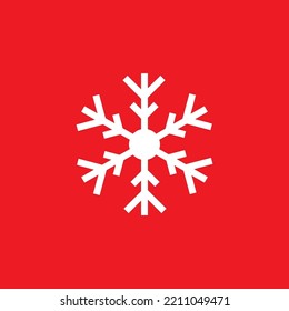 Snowflake icon in flat style, vector illustration.