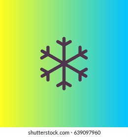 Snowflake icon. Forecast sign vector