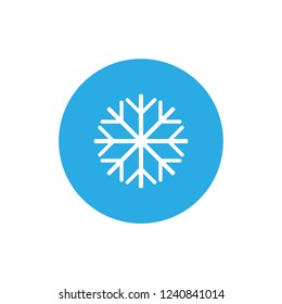 Snowflake icon, frozen sign. Vector illustration, flat design.