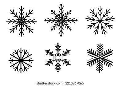 Icono de copo de nieve. Arte geométrico. Ilustración vectorial. imagen de stock. 