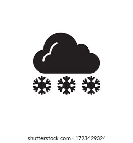 vector de glifo de icono de copo de nieve. icono de naturaleza aislado en fondo blanco